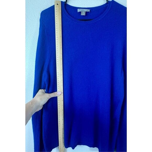 Charter Club Crewneck 100% Cashmere Timeless Blue Women's Sweater XL - Picture 7 of 10